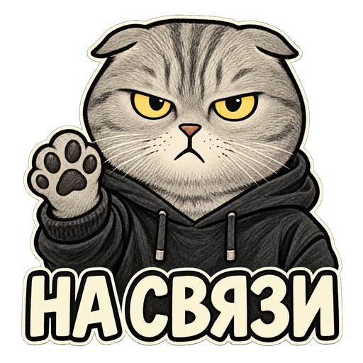 Серый кот PWNZ приветствует вас